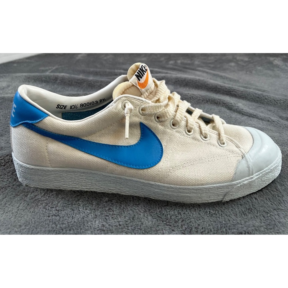 Vintage 1980s Nike All Court Classic Blazer Low Canvas Shoes Size 10.5